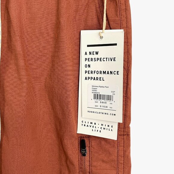 NWT Vuori Vintage Ripstop Pants Copper Orange Size XS Women's - Picture 4 of 7